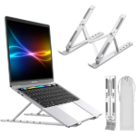 Foldable Laptop Stand – Portable Aluminium Laptop Holder (Silver) storeone.pk