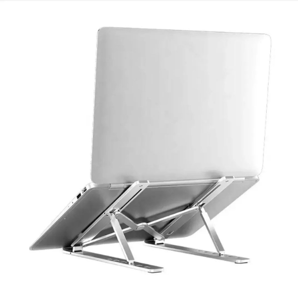 Foldable Laptop Stand – Portable Aluminium Laptop Holder (Silver) storeone.pk