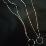 Silver Ring Pendant Pack of 2 – Adjustable Alloy Jewelry Set for Women - Image 3