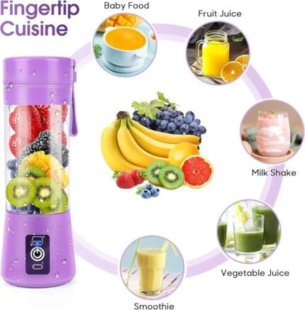 Portable Electric Juicer Blender – USB Rechargeable Mini Smoothie Maker for Fruits & Shakes - STOREONE.PK