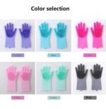 Multi-Purpose Silicone Cleaning Gloves with Brush – Dish, Fruit & Pot Washing Gloves - Image 3