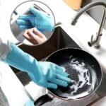 Silicone Dish Washing Gloves with Built-in Brush Bristles – Multi-Purpose Cleaning Gloves - STOREONE.PK