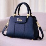 Premium Blue Leather Women’s Handbag – Top Handle & Shoulder Strap | Elegant & Durable Bag in Pakistan