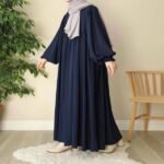 Blue Georgette Plain Classic Abaya with Stoller for Girls | STOREONE.PK Pakistan