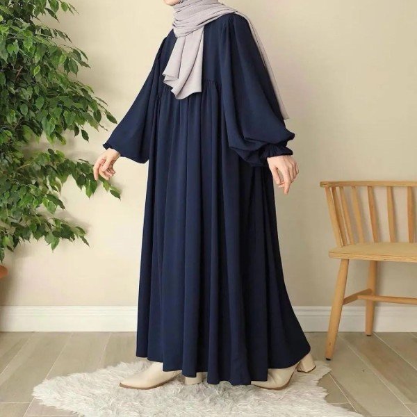 Blue Georgette Plain Classic Abaya with Stoller for Girls | STOREONE.PK Pakistan