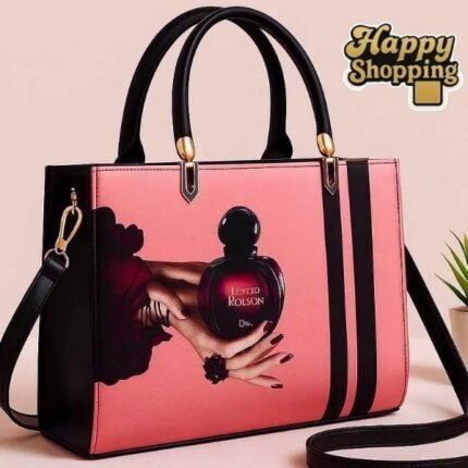 Stylish Women Printed Canvas Shoulder Bag – Multicolor Fashion Tote (9.5x12.5") storeone.pk