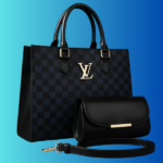 Women’s PU Leather Textured Handbag Set with Pouch – Elegant Top Handle Bag for Daily Use | STOREONE.PK