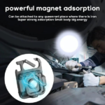 Mini LED Flashlight Keychain Black – Multifunctional COB Emergency Light - storeone.pk