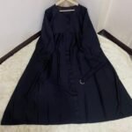 Stylish Maroon / Black Georgette Abaya for Women – Elegant & Comfortable - Image 3