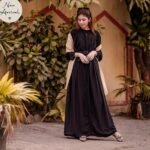 Stylish Maroon / Black Georgette Abaya for Women – Elegant & Comfortable - Image 2