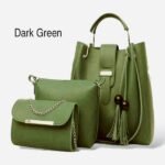 Black Women 3-Piece Leather Handbag Set | Elegant Tote & Clutch – STOREONE.PK