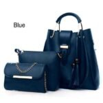 Black Women 3-Piece Leather Handbag Set | Elegant Tote & Clutch – STOREONE.PK