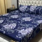 Premium Crystal Cotton Double Bedsheet Set – Floral Zebra Print - Image 8