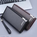 Men's Leather Wallet – Black & Brown Zippered - Image 2